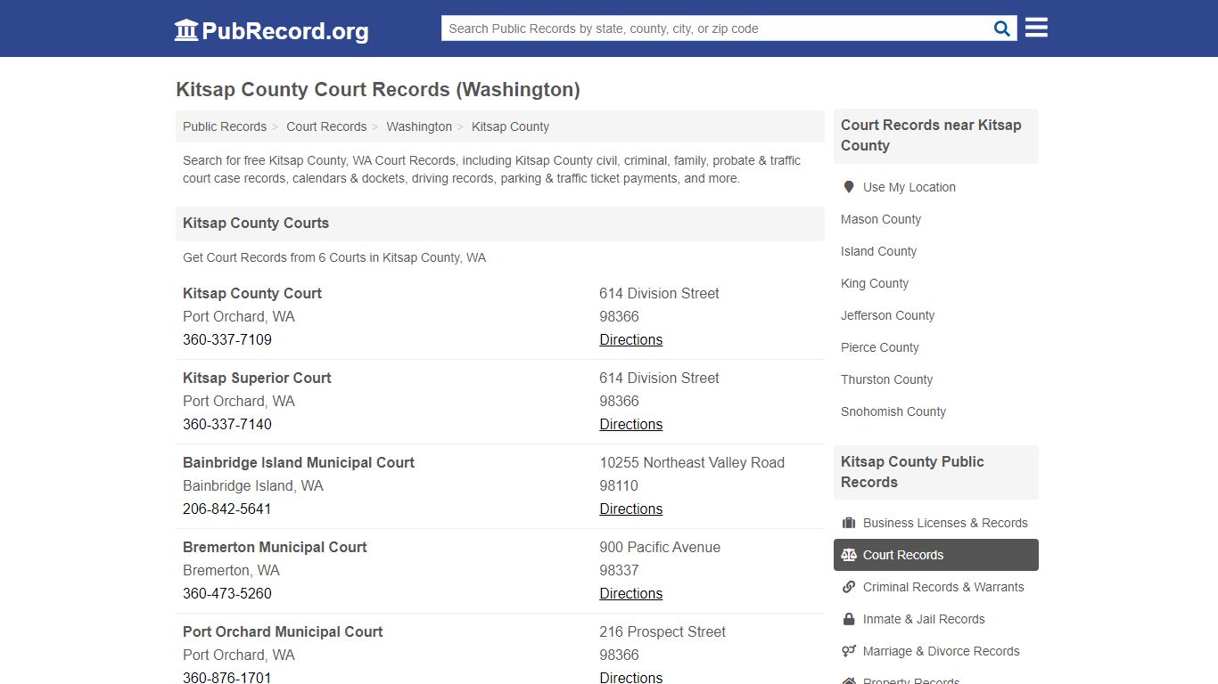 Free Kitsap County Court Records (Washington Court Records)